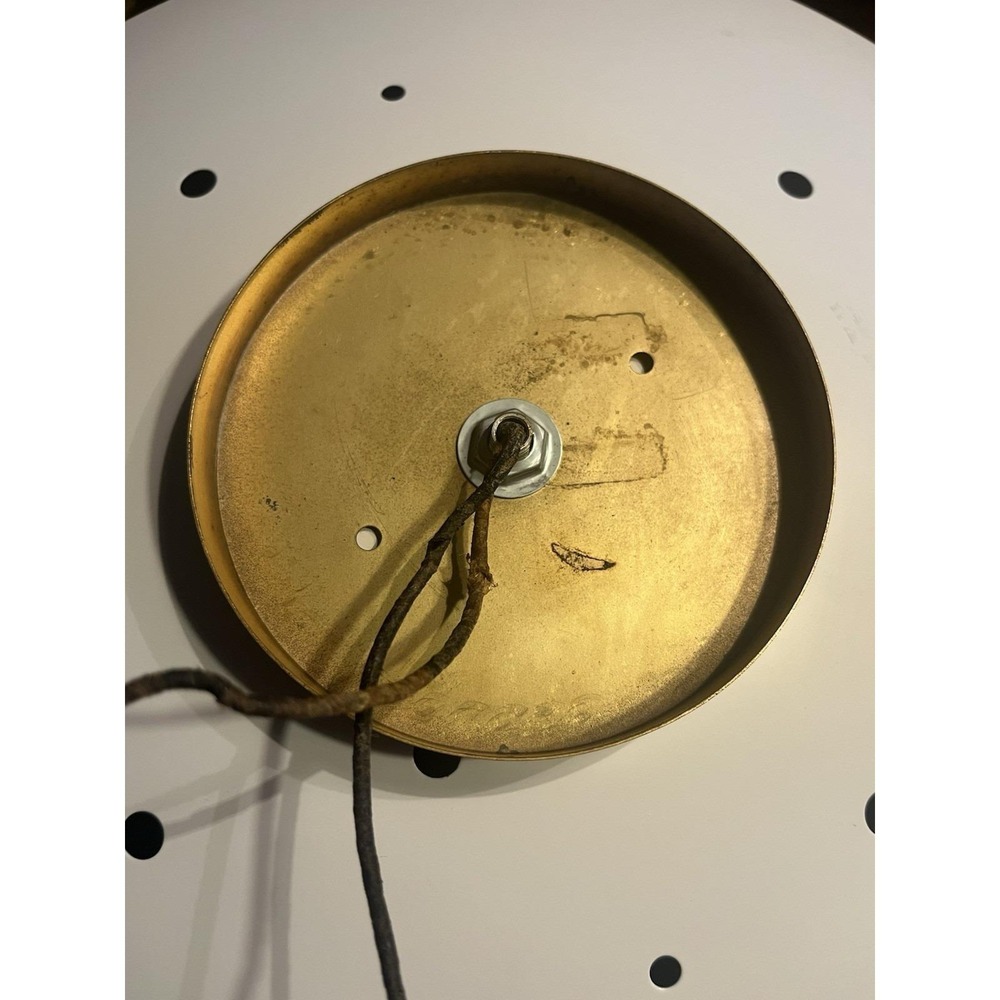 Vintage MCM Atomic Starburst Ceiling Light Thomas Industries UFO Saucer 16" - Picture 4 of 13